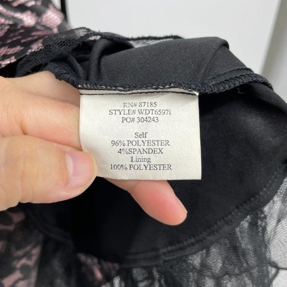 Ruby Rox Y2K Goth Punk black pink lace satin dress - Picture 9 of 14